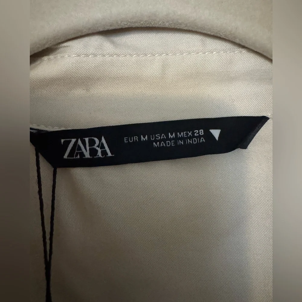 Zara NWT Cotton Wide Leg Cargo Jumpsuit - Picture 4 of 6